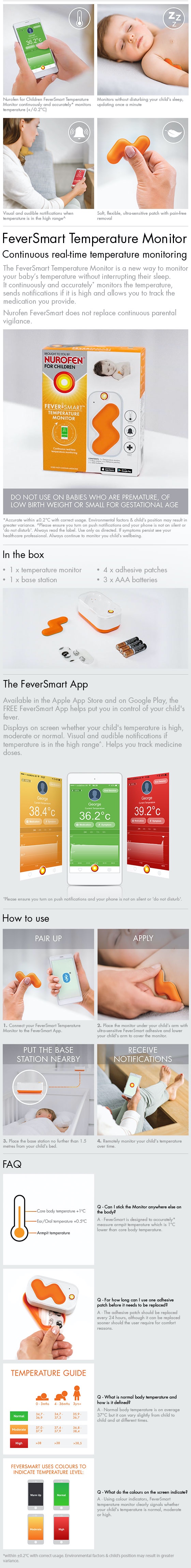 Buy FeverSmart Temperature Monitor (Thermometer) by Nurofen for